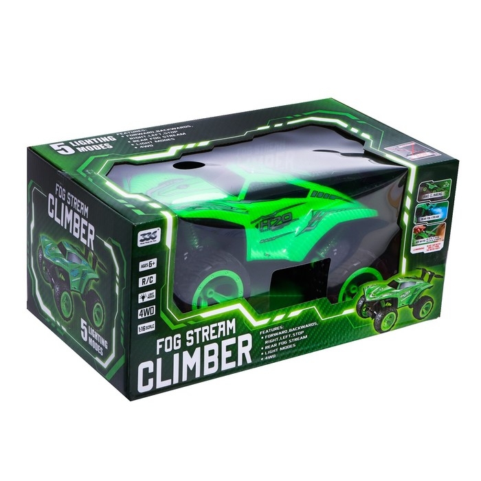 Джип радиоуправляемый &laquo;Призрак&raquo;, полный привод, 4WD, эффект дыма, цвет зелёный