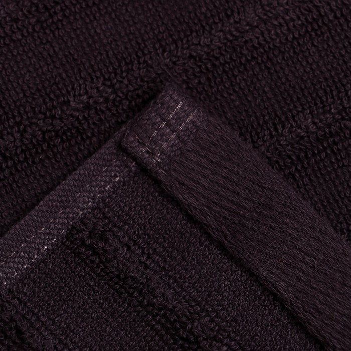 Полотенце махровое Этель "Waves" тёмно-серый, 50х90 см,100% хлопок, 460гр/м2