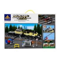 Конструктор ЖД «Грузовой тепловоз», работает от батареек, 392 детали Конструктор ЖД «Грузовой тепловоз», работает от батареек, 392 детали