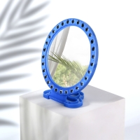 Зеркало настольное, зеркальная поверхность d = 12 см, фасовка 10 шт, цвет синий Зеркало настольное, зеркальная поверхность d = 12 см, фасовка 10 шт, цвет синий