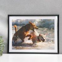 Фоторамка 30х40 45-N (Ф) черная (пластиковый экран)