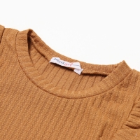 Лонгслив для девочки, цвет горчица, рост 134 см