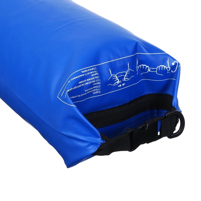 Гермомешок YUGANA, ПВХ, водонепроницаемый 30 литров, один ремень, синий Гермомешок YUGANA, ПВХ, водонепроницаемый 30 литров, один ремень, синий
