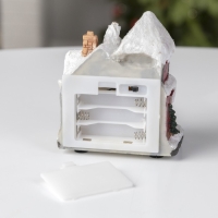 Светодиодная фигура &laquo;Заснеженный дом&raquo; 9 &times; 10 &times; 6 см, полистоун, батарейки АААх3 (не в комплекте), свечение мульти