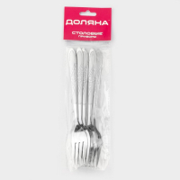 Набор вилок столовых из нержавеющей стали Доляна &laquo;Антураж&raquo;, h=18,5 см, 6 шт, цвет серебряный