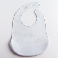 Нагрудник силиконовый, с карманом &laquo;Слон&raquo;, цвет серый