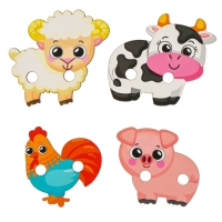 Деревянная игрушка-шнуровка «Ферма», 15×15 см Деревянная игрушка-шнуровка «Ферма», 15×15 см
