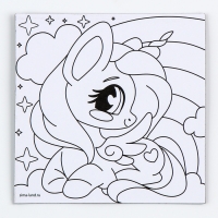 Магнит-раскраска «Единорожка», 10 × 10 см Магнит-раскраска «Единорожка», 10 × 10 см