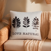 Наволочка декоративная Этель Natural print (вид 1), 40 х 40 см, 100% хлопок Наволочка декоративная Этель Natural print (вид 1), 40 х 40 см, 100% хлопок