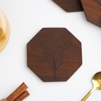 Набор подставок под кружки Magistro &laquo;Древо&raquo;, 4 шт, акация