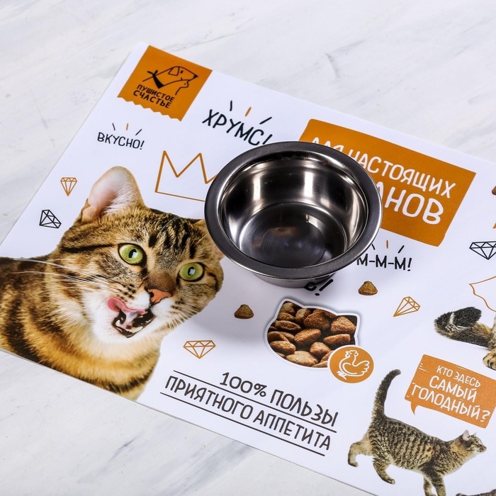 Коврик под миску &laquo;Для настоящих гурманов&raquo; 43х28 см