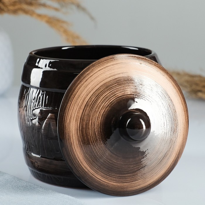 Бочонок Бочонок "Мед" 1,2л / 14х16см, старина