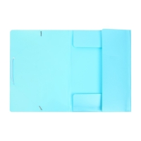 Папка на резинке А4, 500 мкм, Calligrata, Pastel, корешок 20 мм, до 150 листов, тиснение "песок", аквамарин