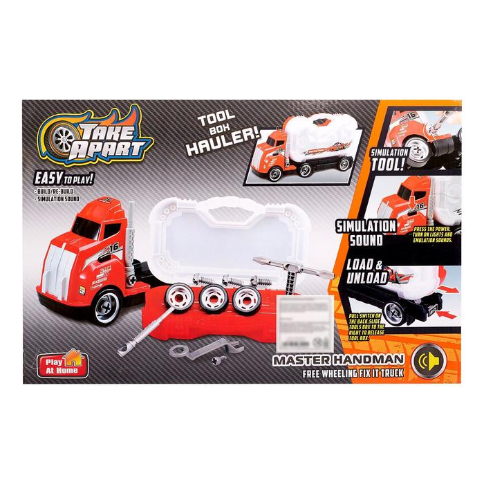 Конструктор &laquo;Грузовик&raquo; с чемоданом инструментов, звуковые эффекты