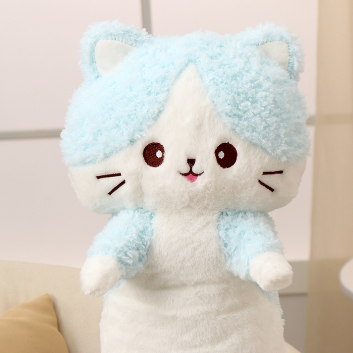 Мягкая игрушка &laquo;Кот-батон&raquo;, 80 см, цвет голубой