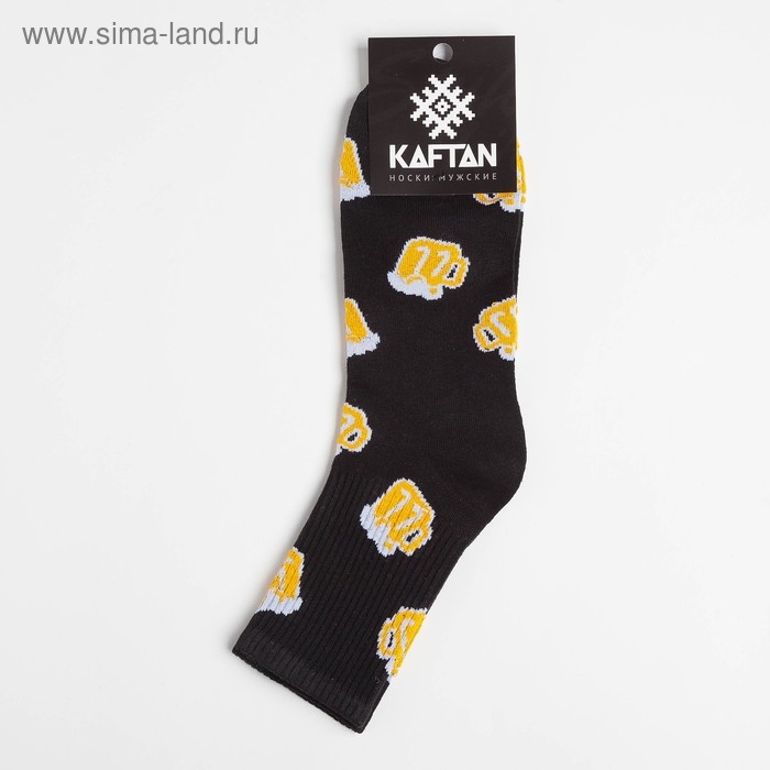 Носки мужские Носки мужские "Пиво" размер 41-44 (27-29 см), чёрный