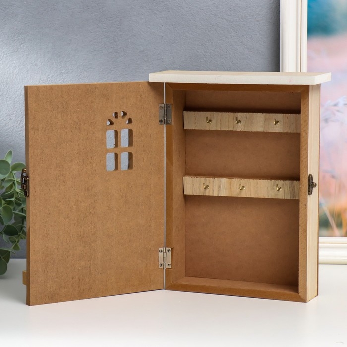 Ключница дерево "Курочка с цыплёнком" 26х21х6 см