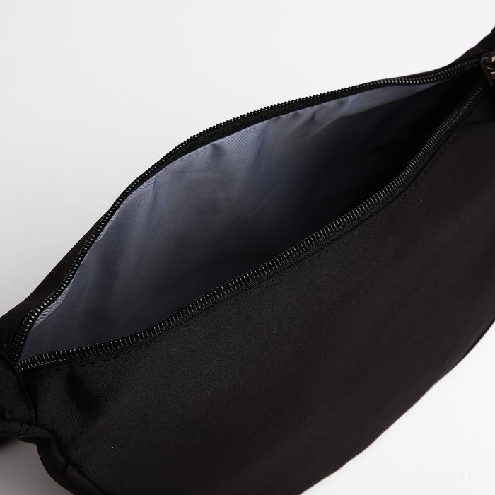 Сумка молодёжная на молнии, цвет чёрный