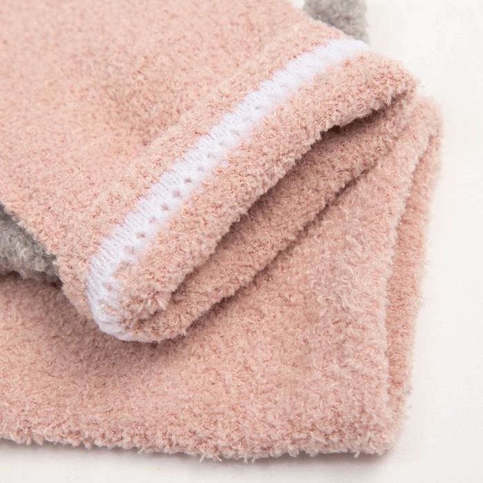 Носки детские махровые со стопперами MINAKU, цвет розовый, размер 14-16 см Носки детские махровые со стопперами MINAKU, цвет розовый, размер 14-16 см