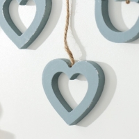 Декор настенный дерево "Птицы и сердечки" серый 28х1х27,5 см