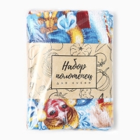 Набор полотенец "Доляна" С новым годом 35х60см-3шт.,100% хл, вафельное полотно 162г/м2 Набор полотенец "Доляна" С новым годом 35х60см-3шт.,100% хл, вафельное полотно 162г/м2