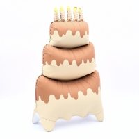 Шар фольгированный 60" «Большой сливочный торт», на подставке, матовый Шар фольгированный 60" «Большой сливочный торт», на подставке, матовый