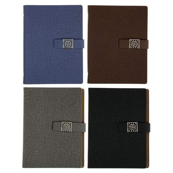 Органайзер "NEW" А5, с хлястиком, 92 листа в линейку, обложка кожзам, МИКС