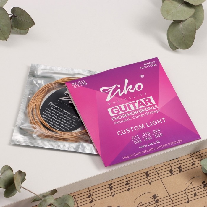 Cтруны акустической гитары ZIKO DP-011, 11-50, фосфорная бронза Cтруны акустической гитары ZIKO DP-011, 11-50, фосфорная бронза