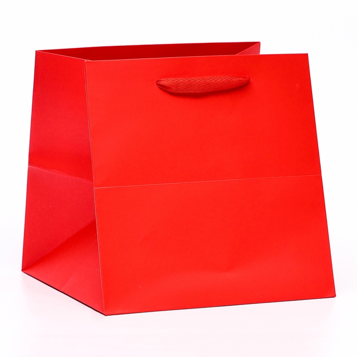 Пакет под торт 20 х 20 х 20 см, красный, 1шт