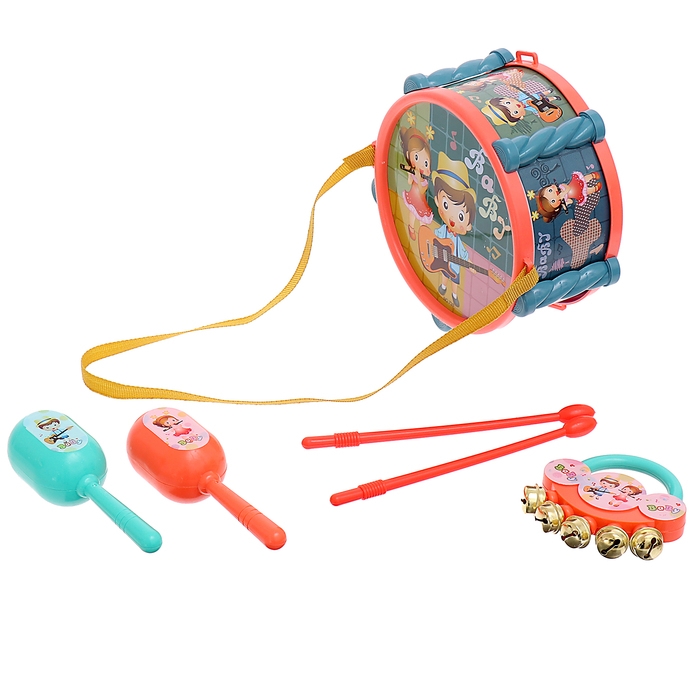 Набор детских музыкальных инструментов &laquo;Малышок&raquo;, 6 предметов, цвета МИКС