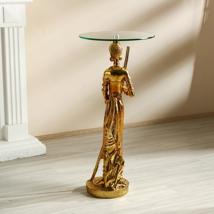 Стол декоративный "Африканка" золото 38х38х85 см