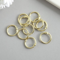 Кольца для творчества (для фотоальбомов) "Золото" внутр. d= 1,5 см внешн. d=2 см набор 10 шт Кольца для творчества (для фотоальбомов) "Золото" внутр. d= 1,5 см внешн. d=2 см набор 10 шт