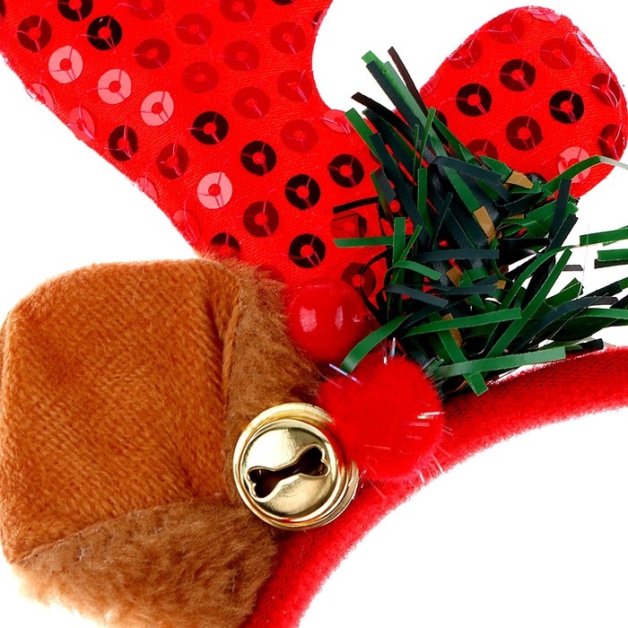 Новый год! Карнавальный ободок &laquo;Рожки оленя&raquo;, цвета МИКС