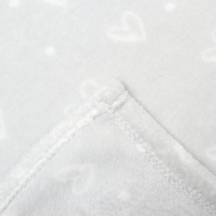 Плед Этель "Сердечки"  180*200 см,100% п/э, корал-флис 220 гр/м2