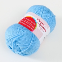Пряжа "Подмосковная" 50% шерсть, 50% акрил 250м/100гр (05, голубой) Пряжа "Подмосковная" 50% шерсть, 50% акрил 250м/100гр (05, голубой)