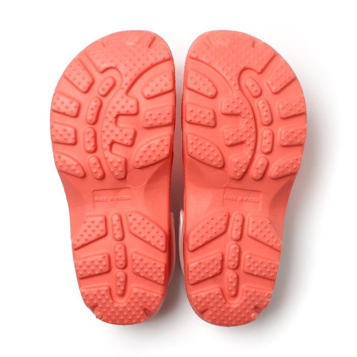 Сабо женские "Ола" цвет лосось/белый, р-р  37