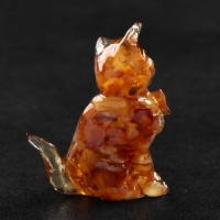Сувенир "Кот", янтарь