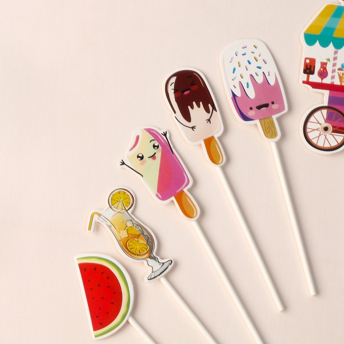 Набор топперов &laquo;Сладкая вечеринка&raquo;, набор 10 шт.