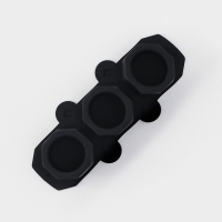 Форма для льда &laquo;Стопка&raquo;, 21,5&times;9&times;4,8 см, 3 ячейки (5,9&times;5,5 см) цвет чёрный