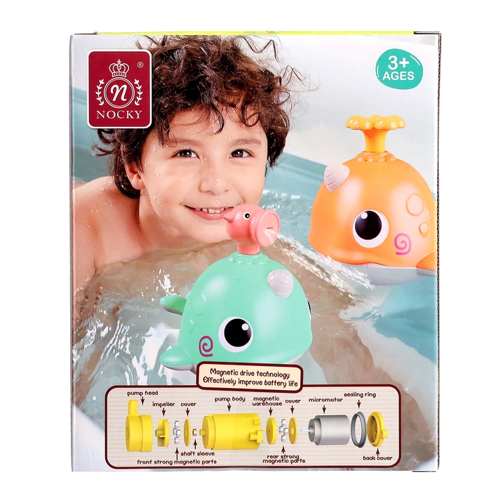 Фонтанчик для купания в ванной «Китёнок», лейка, 3 сменных насадки Фонтанчик для купания в ванной «Китёнок», лейка, 3 сменных насадки