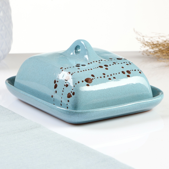 Масленка "Псковская" 18х14х8см, блюз