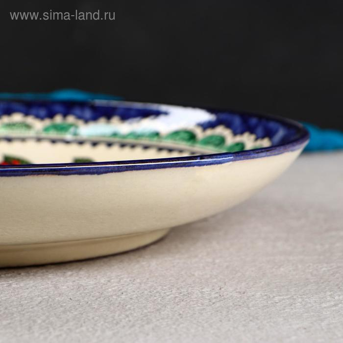 Ляган круглый «Гранат», 31 см, синяя кайма Ляган круглый «Гранат», 31 см, синяя кайма