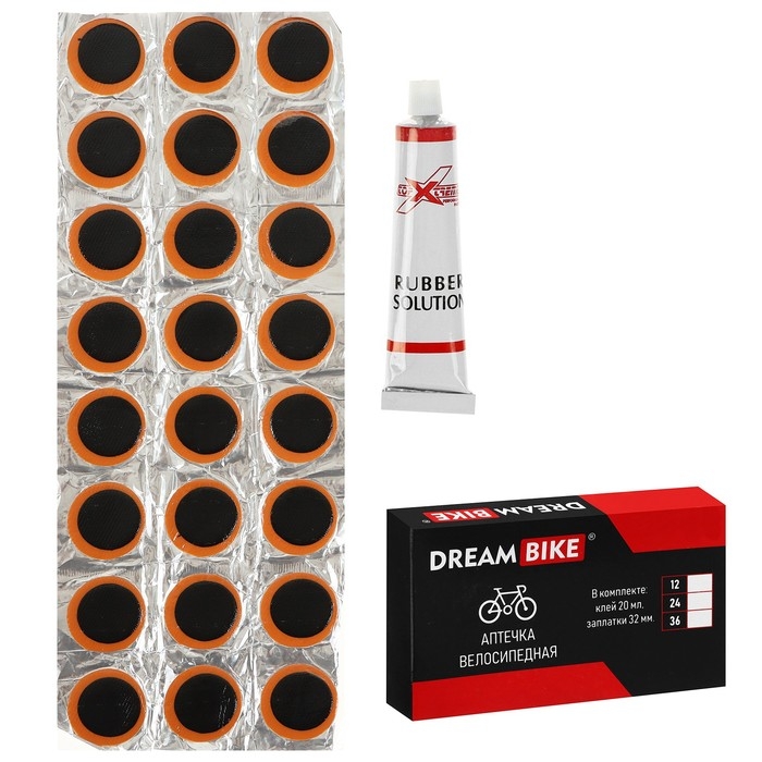 Аптечка велосипедная Dream Bike, 24 заплатки Аптечка велосипедная Dream Bike, 24 заплатки