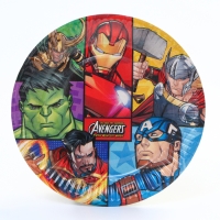 Набор одноразовой бумажной посуды, на 6 персон "С днем рождения!", Мстители Набор одноразовой бумажной посуды, на 6 персон "С днем рождения!", Мстители