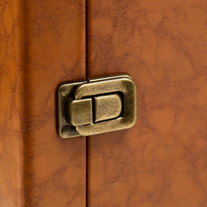 Шкатулка дерево, кожзам под бутылку Шкатулка дерево, кожзам под бутылку "Виноделие" открывашка 34,5х11,5х12 см