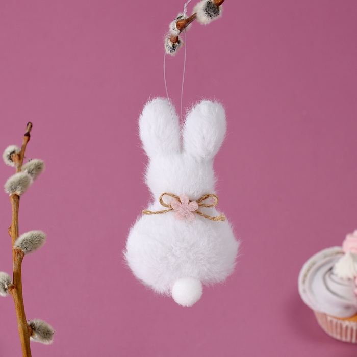 Мягкая игрушка «Зайка» на подвесе, 11 см, цвет МИКС Мягкая игрушка «Зайка» на подвесе, 11 см, цвет МИКС