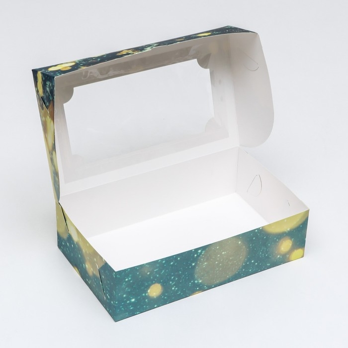 Новый год. Коробка складная, кондитерская упаковка с окном Новый год. Коробка складная, кондитерская упаковка с окном "Зимняя сказка", 25 х 15 х 7 см