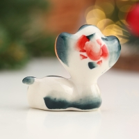 Новый год. Сувенир символ года "Змея Маруся", гжель, цвет, 4,5 см Новый год. Сувенир символ года "Змея Маруся", гжель, цвет, 4,5 см