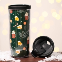 Новый год. Термостакан новогодний пластиковый &laquo;Время чудес&raquo;, 350 мл