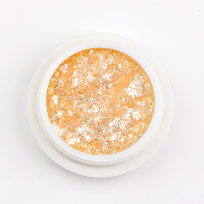 Опаловая пудра для декора ногтей, в баночке, цвет жёлтый Опаловая пудра для декора ногтей, в баночке, цвет жёлтый